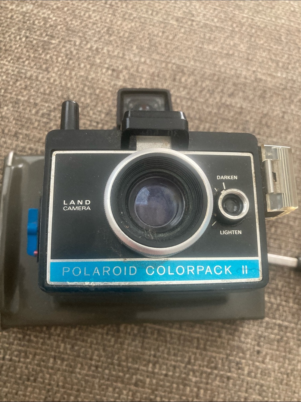 Polaroid Colorpack II Instant Camera in Black with Blue Trim